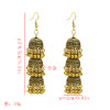 E-5546 Indian Earrings Lens Bell Round Drop Dangle Earring for Woman Fashion Silver Gold Accessoires
