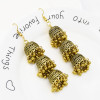 E-5546 Indian Earrings Lens Bell Round Drop Dangle Earring for Woman Fashion Silver Gold Accessoires