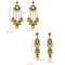 E-5547 Ethnic Women's Silver Gold Jhumka Indian Earrings Vintage Rhinestone Exaggerated Lantern Tassel Palace Earring Jewelry