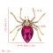 P-0445 7 Color Alloy Gold And Silver Rhinestone Spider In Stone Pin Clothing Fashion Accessories