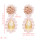 E-5548 Handmade Pink Acrylic Beaded Earring Women Wedding Statement Earrings Bridal Party Charm Jewelry