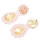 E-5548 Handmade Pink Acrylic Beaded Earring Women Wedding Statement Earrings Bridal Party Charm Jewelry