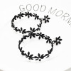 E-5549 Big Flowers Hoop Earrings Rhinestone Styling Jewelry Earrings