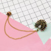 P-0446 Fashion brooch brooch Diamond animal peacock open crystal female chain tassel brooch