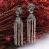 E-5551 Indian Gypsy Jewelry Bohemia Ethnic Long Tassel Retro Big Bells Drop Earrings For Women