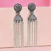 E-5551 Indian Gypsy Jewelry Bohemia Ethnic Long Tassel Retro Big Bells Drop Earrings For Women