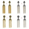 E-5551 Indian Gypsy Jewelry Bohemia Ethnic Long Tassel Retro Big Bells Drop Earrings For Women