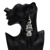 E-5554  4 Styles Of Ethnic Vintage Silver Hanging Earrings Gypsy Indian Clock Boho Jewels