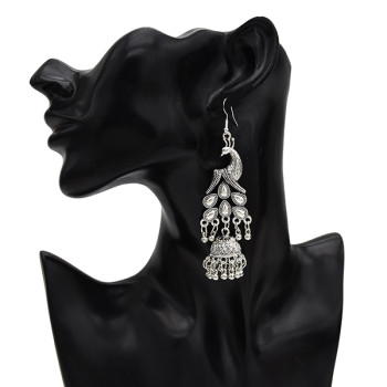 E-5554  4 Styles Of Ethnic Vintage Silver Hanging Earrings Gypsy Indian Clock Boho Jewels
