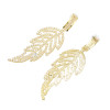 E-5552 Women's leaf-Shaped Crystal Tassel Chandelier Earrings Wedding Party Nightclub Diamond Women's Earrings