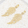 E-5552 Women's leaf-Shaped Crystal Tassel Chandelier Earrings Wedding Party Nightclub Diamond Women's Earrings