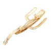 F-0703 Creative Women Girls Metal Alloy Hair Clip Cactus Shaped Gold Clamps Hairpin Hair Accessories