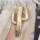 F-0703 Creative Women Girls Metal Alloy Hair Clip Cactus Shaped Gold Clamps Hairpin Hair Accessories