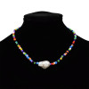 N-7321 Beaded fashion colorful boho necklace beads jade daily elegant ladies necklace