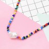 N-7321 Beaded fashion colorful boho necklace beads jade daily elegant ladies necklace