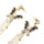 E-5558 Butterfly Earrings Pearl Rhinestone Long Tassel Earrings Korean Girl Earring