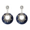 E-5559 Acrylic Hoop Earrings European Rhinestone Flower Drop Dangle Earrings Women Prom Earring