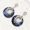 E-5559 Acrylic Hoop Earrings European Rhinestone Flower Drop Dangle Earrings Women Prom Earring