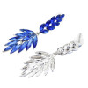 E-5560 4 Colors Leaf Shape Crystal Earrings for Women Bridal Rhinestone Long Drop Earring Wedding Jewelry Gift