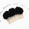 F-0705 Black Red Rose Flower Hair Combs Wedding Bridal Fashion Jewelry Women Prom Headpiece