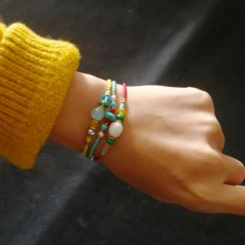 B-0993 2019 New Simple Bohemian Handmade Beaded Bracelet Bell Bangle Bracelet for Women Girl Gift Jewelry