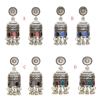 E-5561  Indian Vintage Ethnic Style Tassels Earrings for Women Long Tassel Bells Drop Earrings Afghan Egypt Gypsy Turk Jewelry