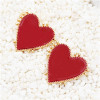 E-5562  Love Heart Stud Earring Ins Style Enamel Simple Earring for Women Girl
