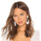 E-5559 Acrylic Hoop Earrings European Rhinestone Flower Drop Dangle Earrings Women Prom Earring