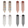 E-5565 4 Color Long Rhinestone Tassel Earrings Statement Bling Dangle Earring Simple And Elegant For Any Occasion