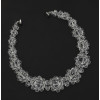 N-7323 Handmade Flower Shape Clear Acrylic Beaded Statement Choker Necklaces for Women Wedding Party Jewelry