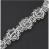 N-7323 Handmade Flower Shape Clear Acrylic Beaded Statement Choker Necklaces for Women Wedding Party Jewelry