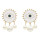 E-5566 Big All-Seeing Eye Stud Earrings Jewelry Black White Enamel Eye pearl Earrings Statement Jewelry Fashion Women's Earrings