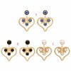 E-5568 Fashion Design Women Gold Love Pearl Heart Eardrop Pearl Dangle Drop Earrings For Women Jewelry