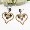 E-5568 Fashion Design Women Gold Love Pearl Heart Eardrop Pearl Dangle Drop Earrings For Women Jewelry