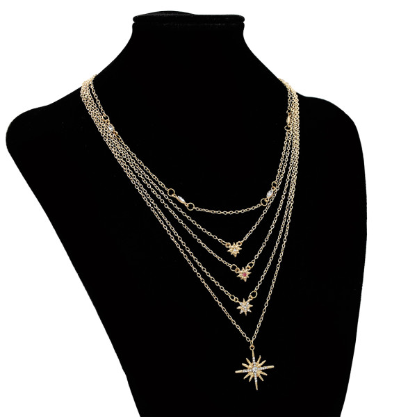N-7324 Golden necklace tassel long fashion simple elegant wedding jewelry