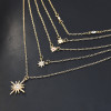 N-7324 Golden necklace tassel long fashion simple elegant wedding jewelry