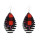 E-5570 Leather Earrings Lightweight Faux Leather Leaf Dangle Earrings Teardrop Earrings