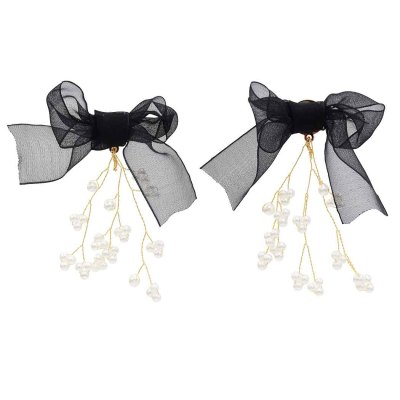 E-5573 Branch Drop Dangle Earrings Handmade Pearl Earring Lace Bowknot Lovely Girl Earrings