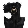 E-5576 Fashion Big Eyes 4 Style Pearl Earrings Love Big Circle Metal Earrings Women Jewelry Gift