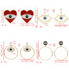 E-5576 Fashion Big Eyes 4 Style Pearl Earrings Love Big Circle Metal Earrings Women Jewelry Gift
