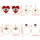 E-5576 Fashion Big Eyes 4 Style Pearl Earrings Love Big Circle Metal Earrings Women Jewelry Gift