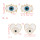 E-5574 Enamel Eye Heart Stud Earrings Gold Plated Alloy Girls Popular Earrings