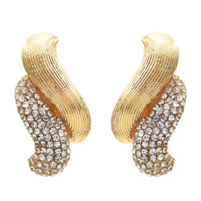 E-5575 2  Colors Simple Style Elegant Rhinestone Stud Earring for Woman Party Earring