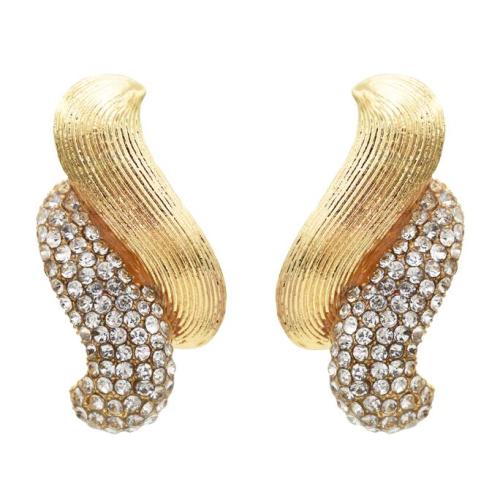 E-5575 2  Colors Simple Style Elegant Rhinestone Stud Earring for Woman Party Earring