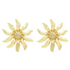E-5577 Trendy Big Sunflower Earrings For Women Gold Silver Metal Stud Earring Wedding Party Charm Jewelry