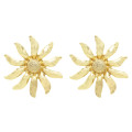 E-5577 Trendy Big Sunflower Earrings For Women Gold Silver Metal Stud Earring Wedding Party Charm Jewelry
