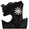E-5577 Trendy Big Sunflower Earrings For Women Gold Silver Metal Stud Earring Wedding Party Charm Jewelry