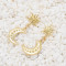 E-5578 Moon Star Earrings Small Cute Simple Eye Earring Generous Bridal Jewelry
