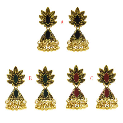 E-5581 New bohemian empty bell tassel long earrings dance wedding earrings wild fashion earring jewarly