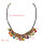 N-7325 Colorful Elephant Shape Gravel Beads Love Bell Pendant Necklace